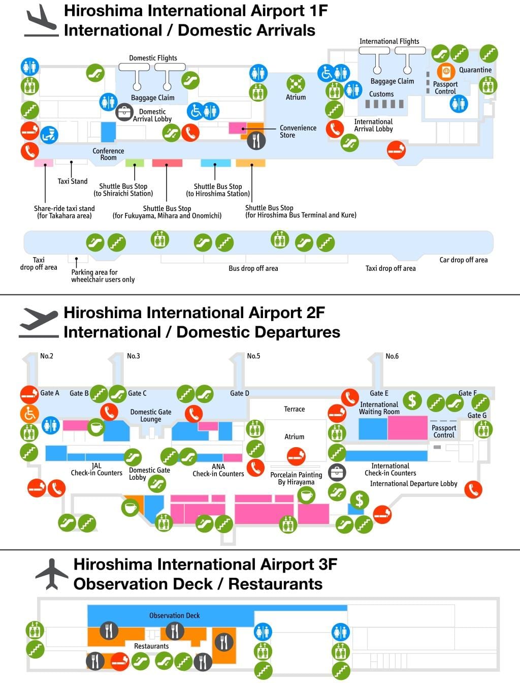Map of hiroshima airport