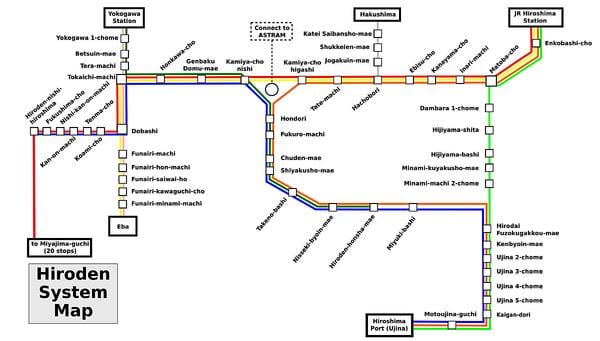 Map of hiroshima jr
