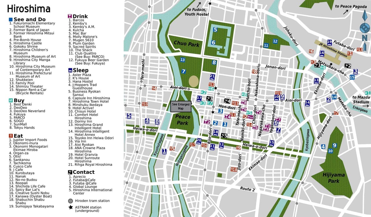 hiroshima attractions map