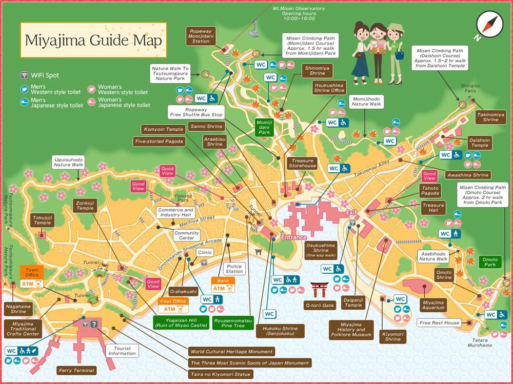 Map of miyajima
